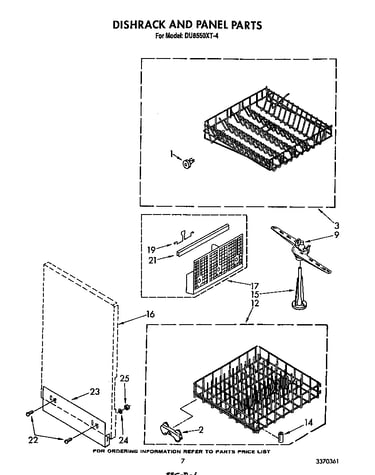 Dishrack and panel