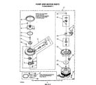 Whirlpool DU8550XT4 pump and motor diagram