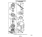 Whirlpool DP8500XTN4 pump and motor diagram