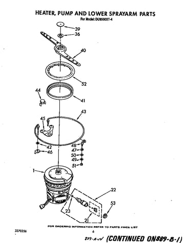 Heater, pump, and lower spray arm