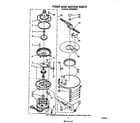 Whirlpool DP8350XVN1 pump and motor diagram