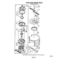 Whirlpool DU8116XT3 pump and motor diagram