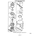 Whirlpool DU8100XT3 pump and motor diagram