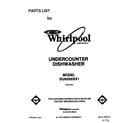 Whirlpool DU8550XX1 front cover diagram