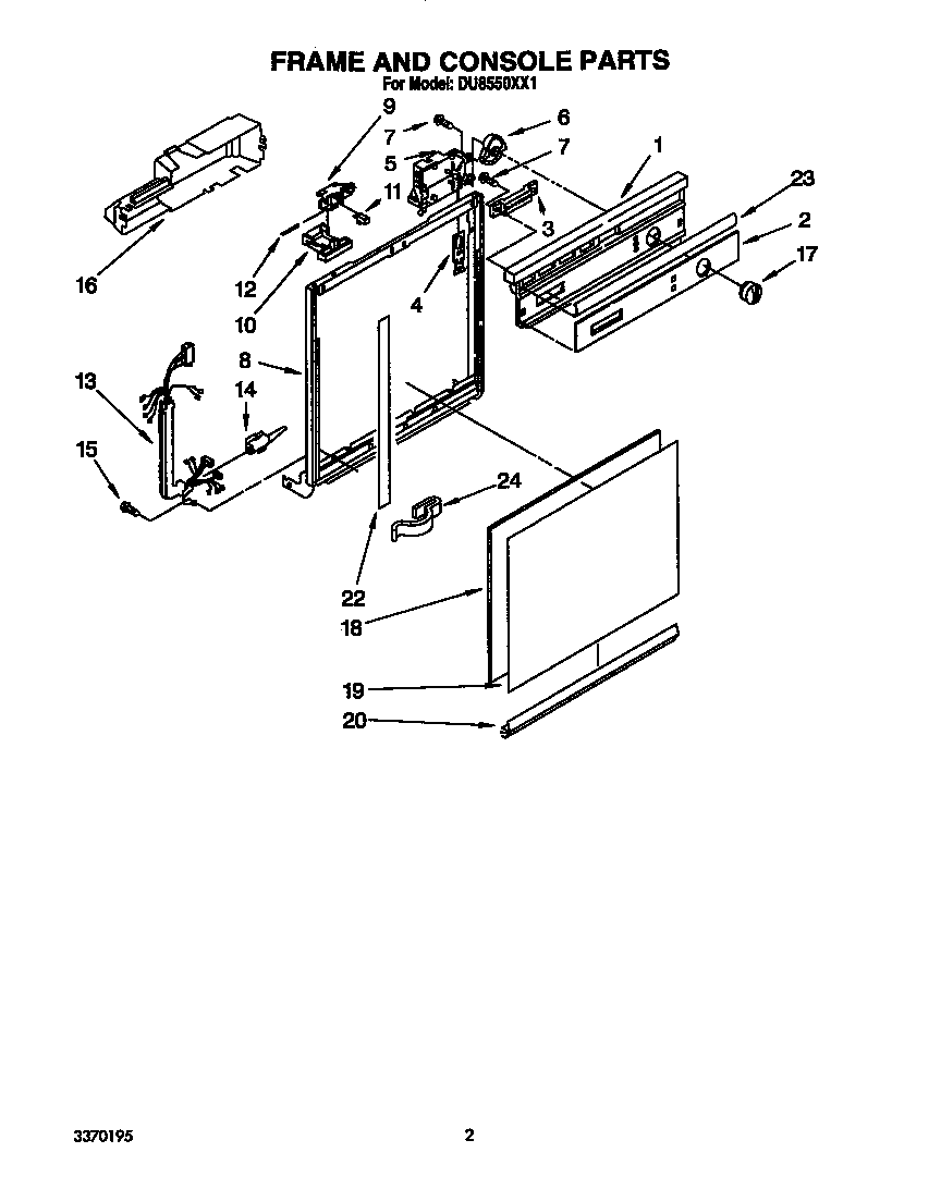 Frame and console