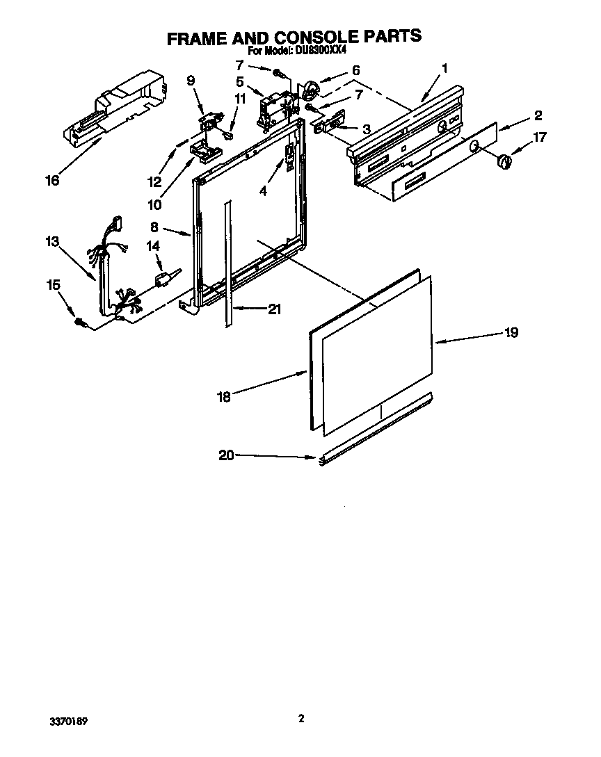 Frame and console