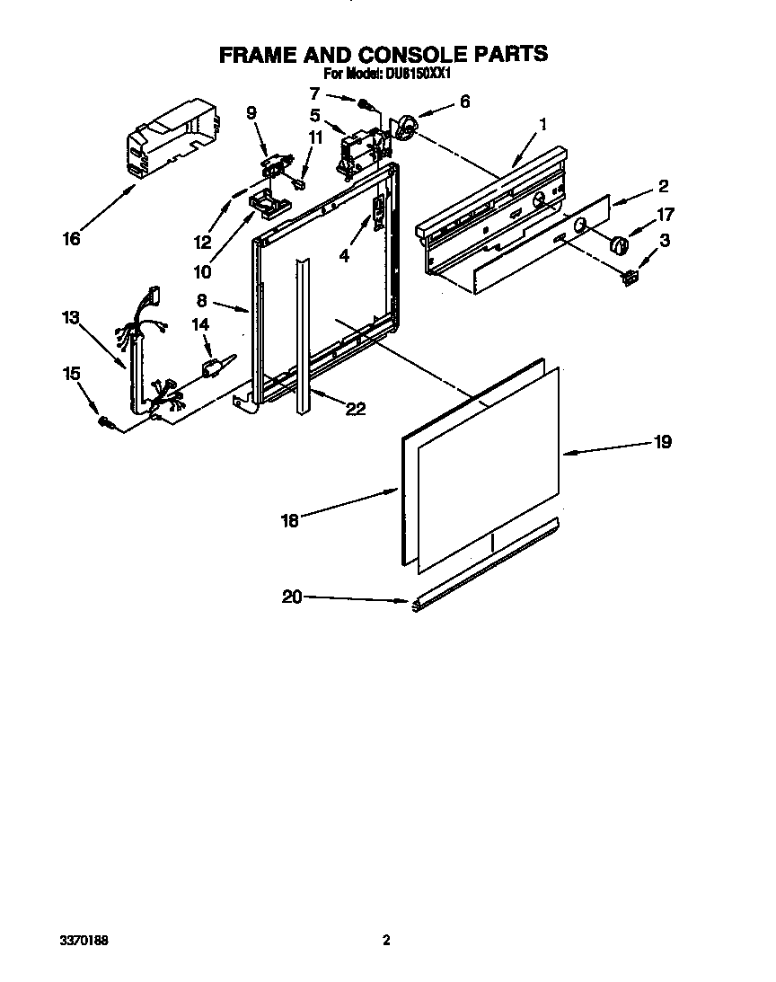 Frame and console