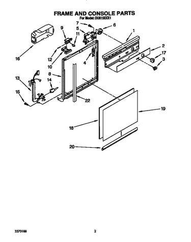 Frame and console