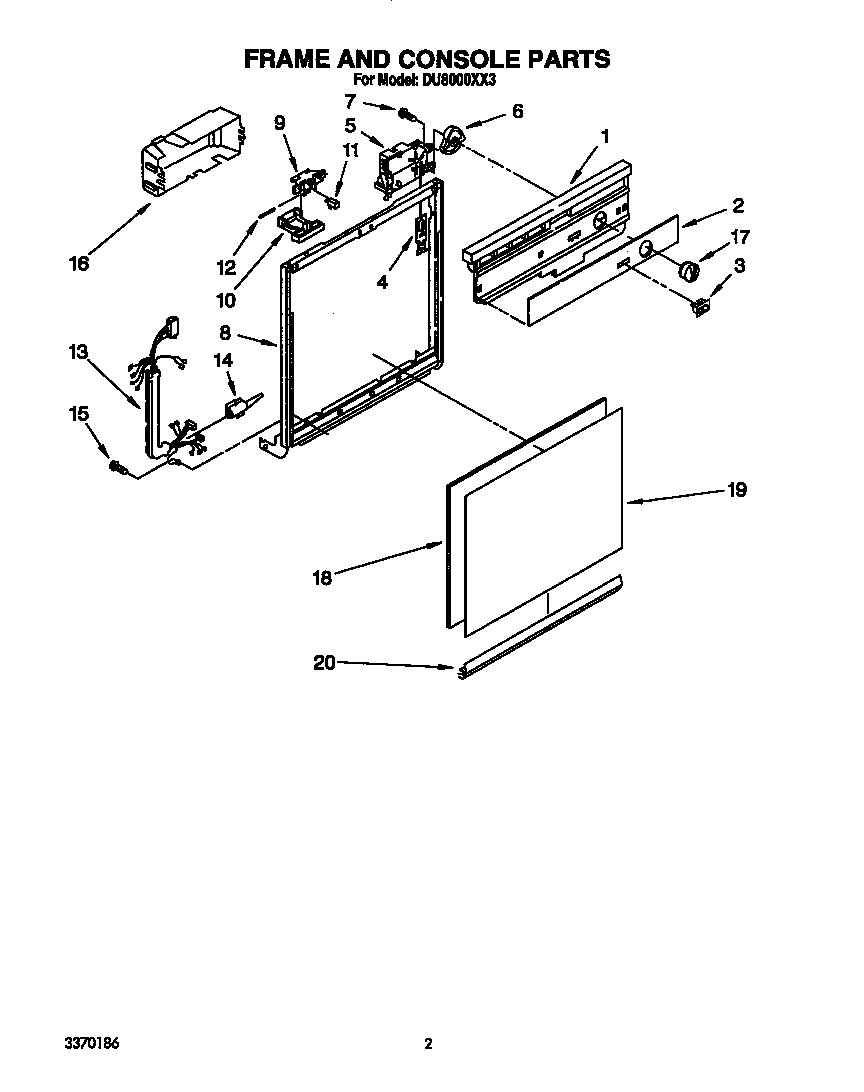 Frame and console