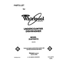 Whirlpool DU9750XY0 front cover diagram