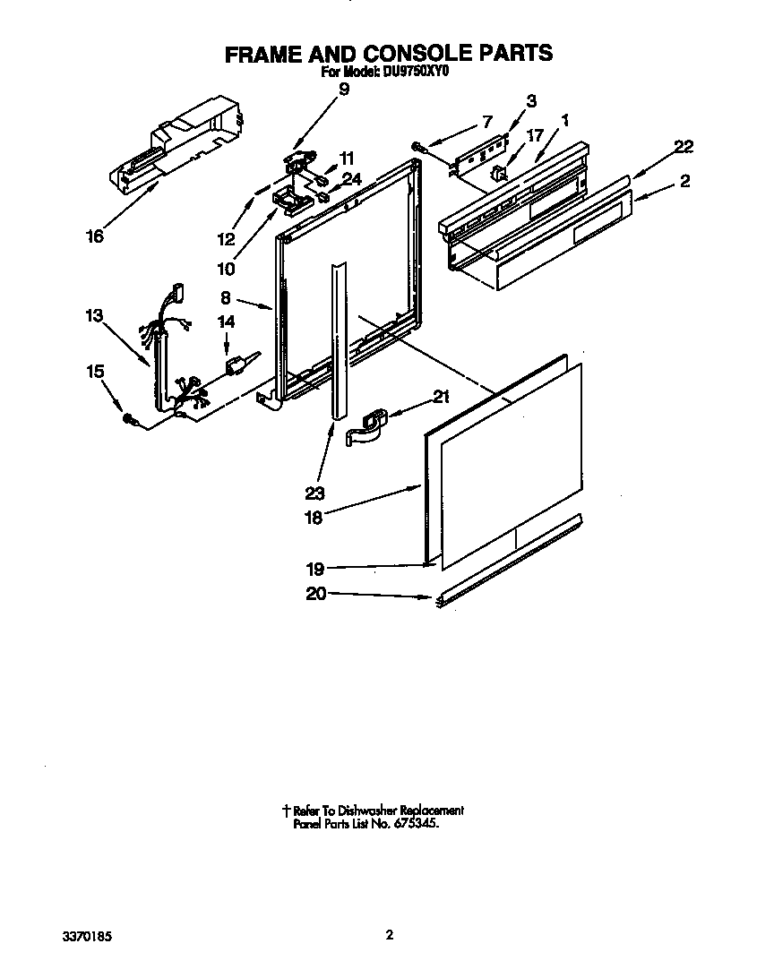 Frame and console