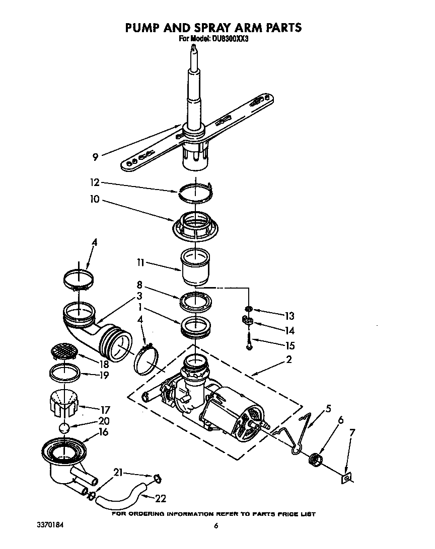 PUMP AND SPRAY ARM