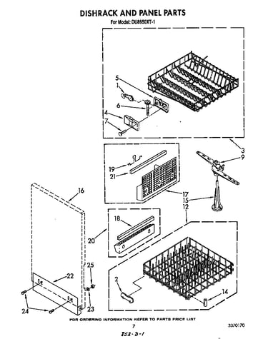 Dishrack and panel