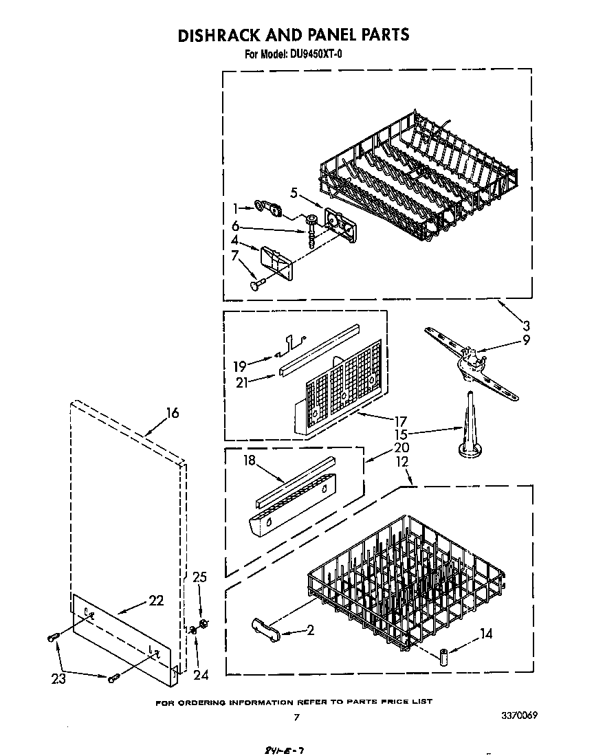 Dishrack and panel