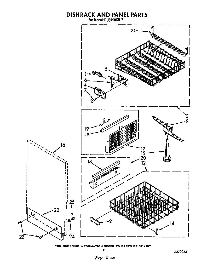Dishrack and panel