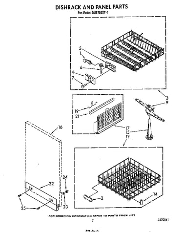 Dishrack and panel