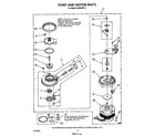 Whirlpool DU8700XT3 pump and motor diagram