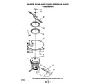 Whirlpool GDU8700XT0 heater, pump, and lower sprayarm diagram