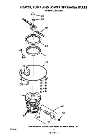 Heater, pump, and lower sprayarm