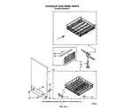 Whirlpool GDU8700XT0 dishrack and panel diagram