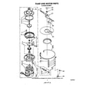 Roper WU4406V1 pump and motor diagram