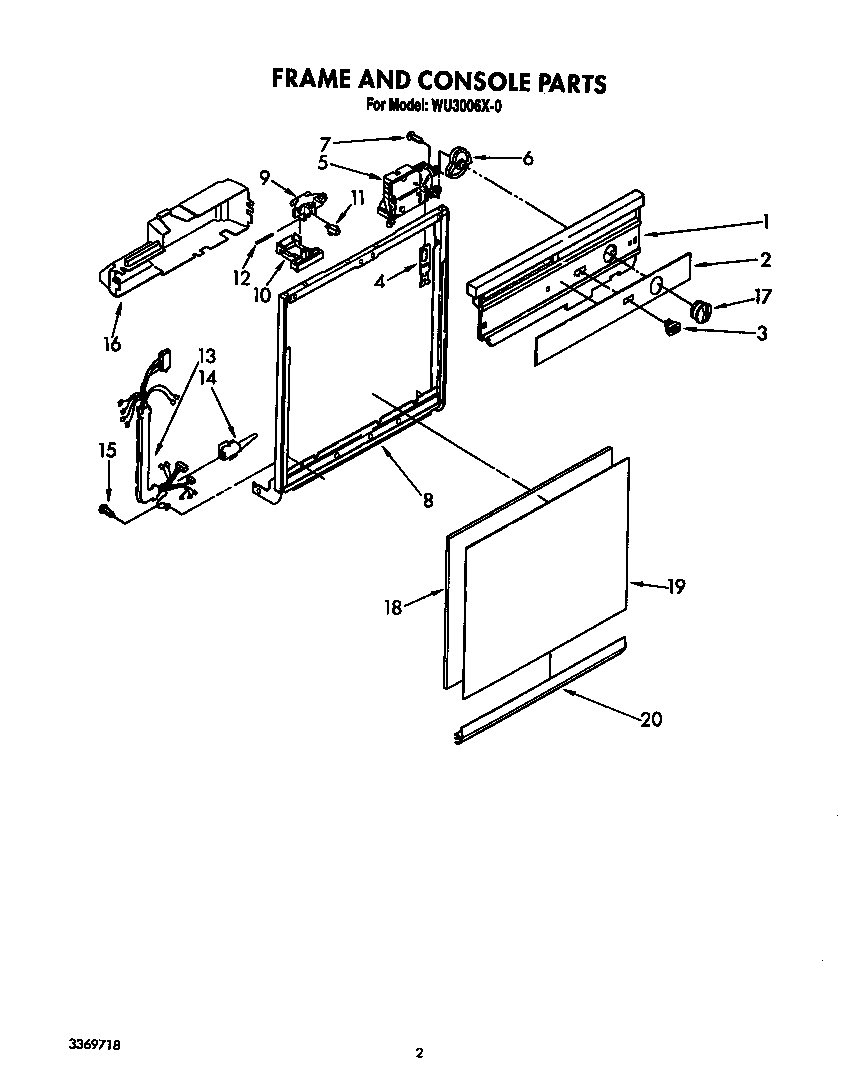 Frame and console
