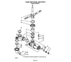 Whirlpool TUD3000W0 pump and spray diagram