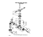 Roper WU5650X0 pump and spray arm diagram