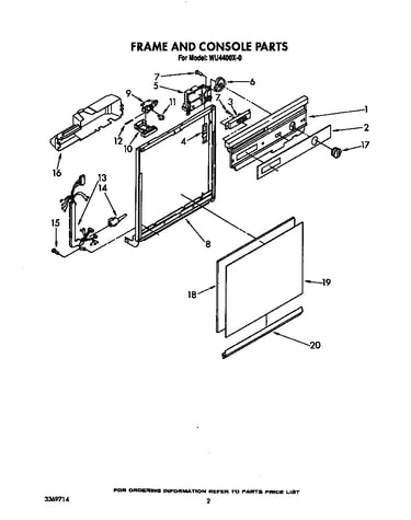 Frame and console