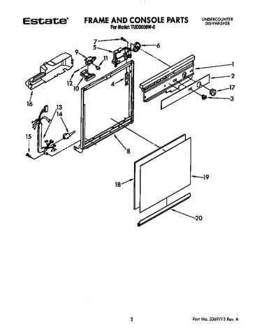 Frame and console