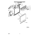 Roper WU3000X0 frame and console diagram