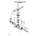 Roper WU3000X0 pump and spray arm diagram