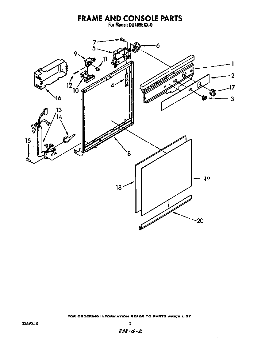 Frame and console