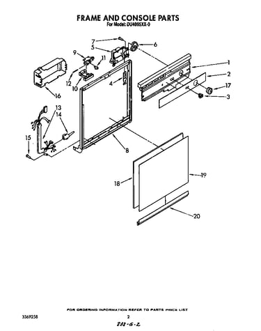 Frame and console