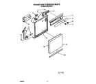 Whirlpool DU5016XW0 frame and console diagram