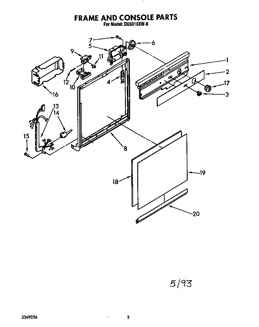 Frame and console