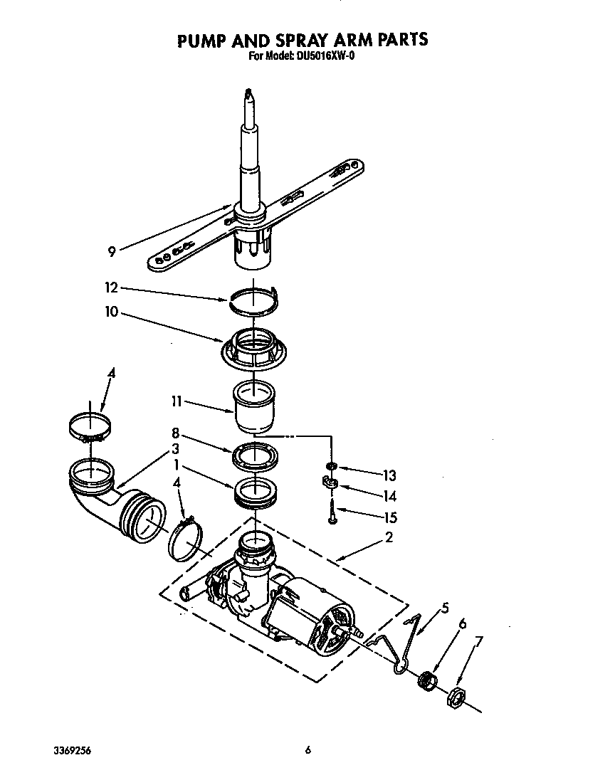 PUMP AND SPRAY ARM