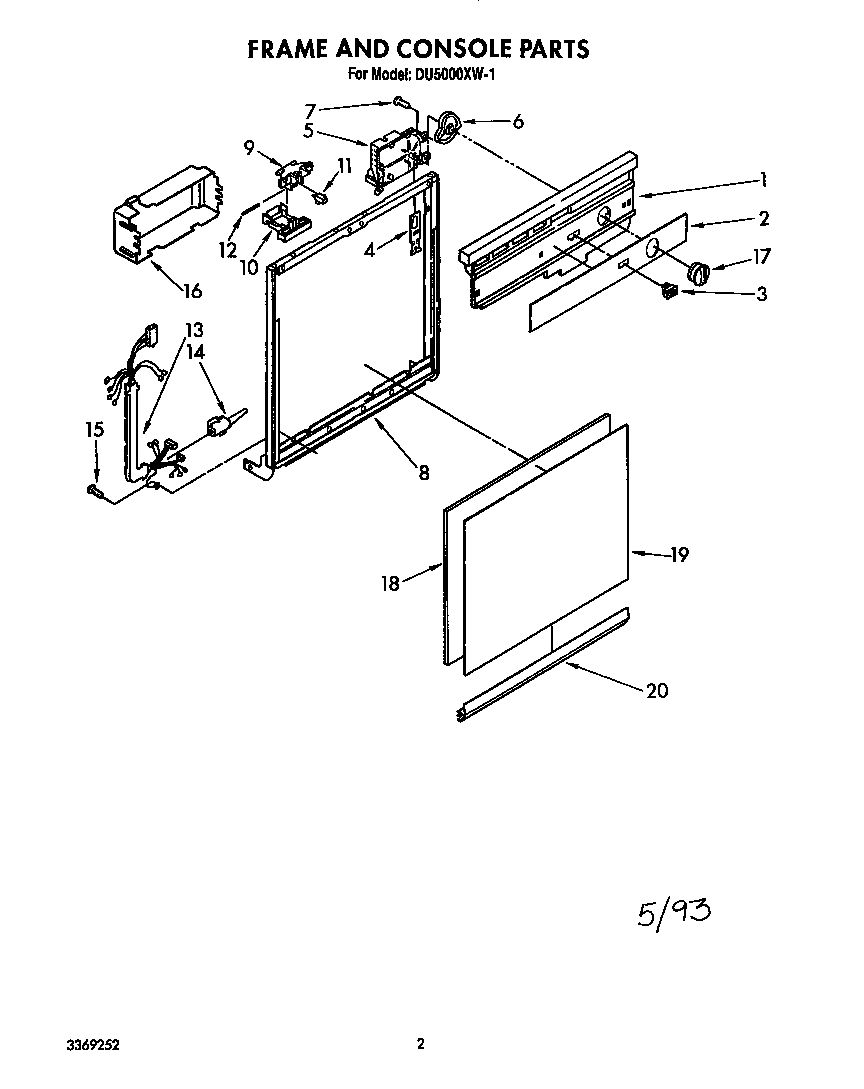 Frame and console