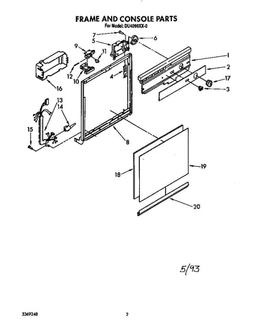 Frame and console