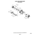 Whirlpool DU5000XW0 pump and motor diagram