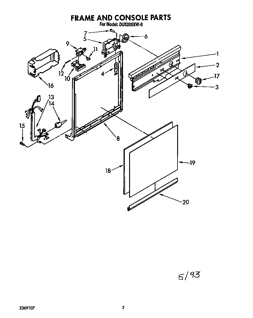 Frame and console