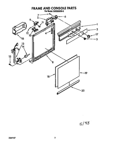 Frame and console
