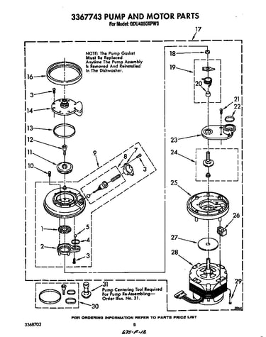 3367743 pump and motor