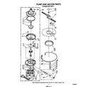 Whirlpool DU8116XT2 pump and motor diagram