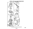 Whirlpool DU8300XT2 heater, pump and lower sprayarm diagram