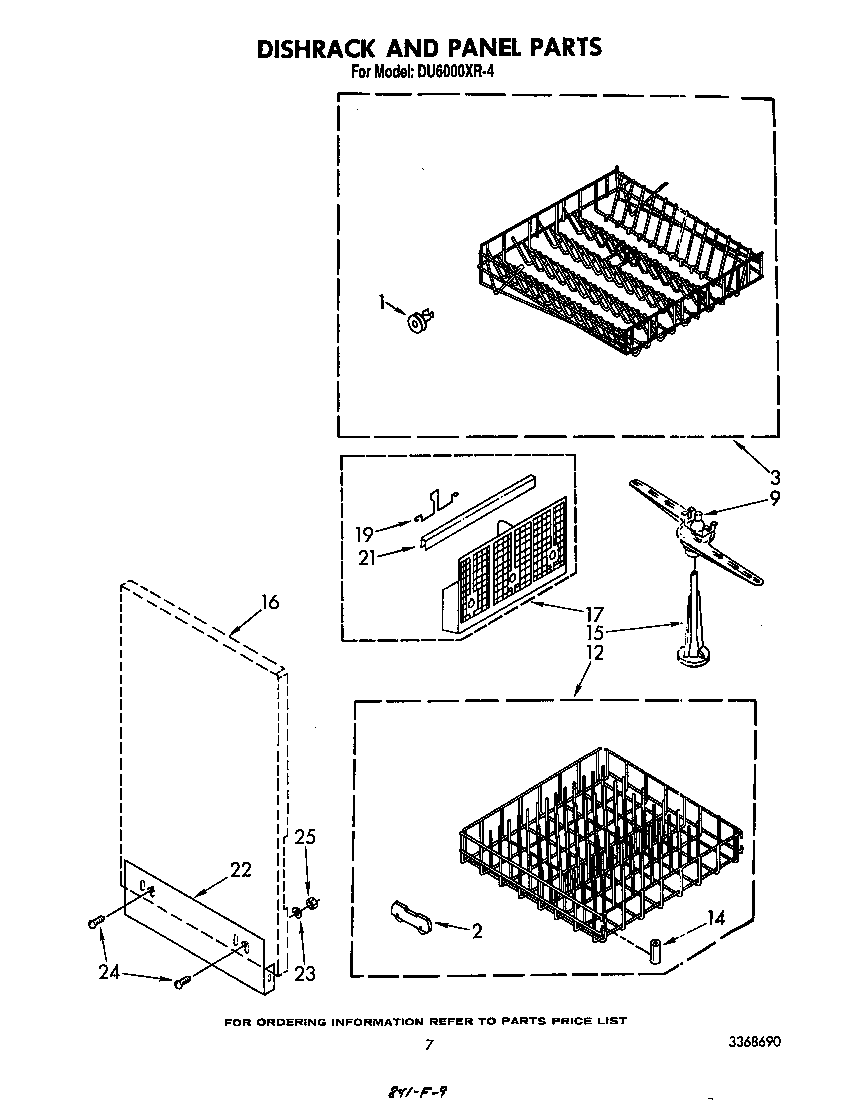 Dishrack and panel