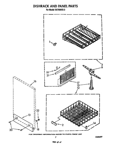Dishrack and panel