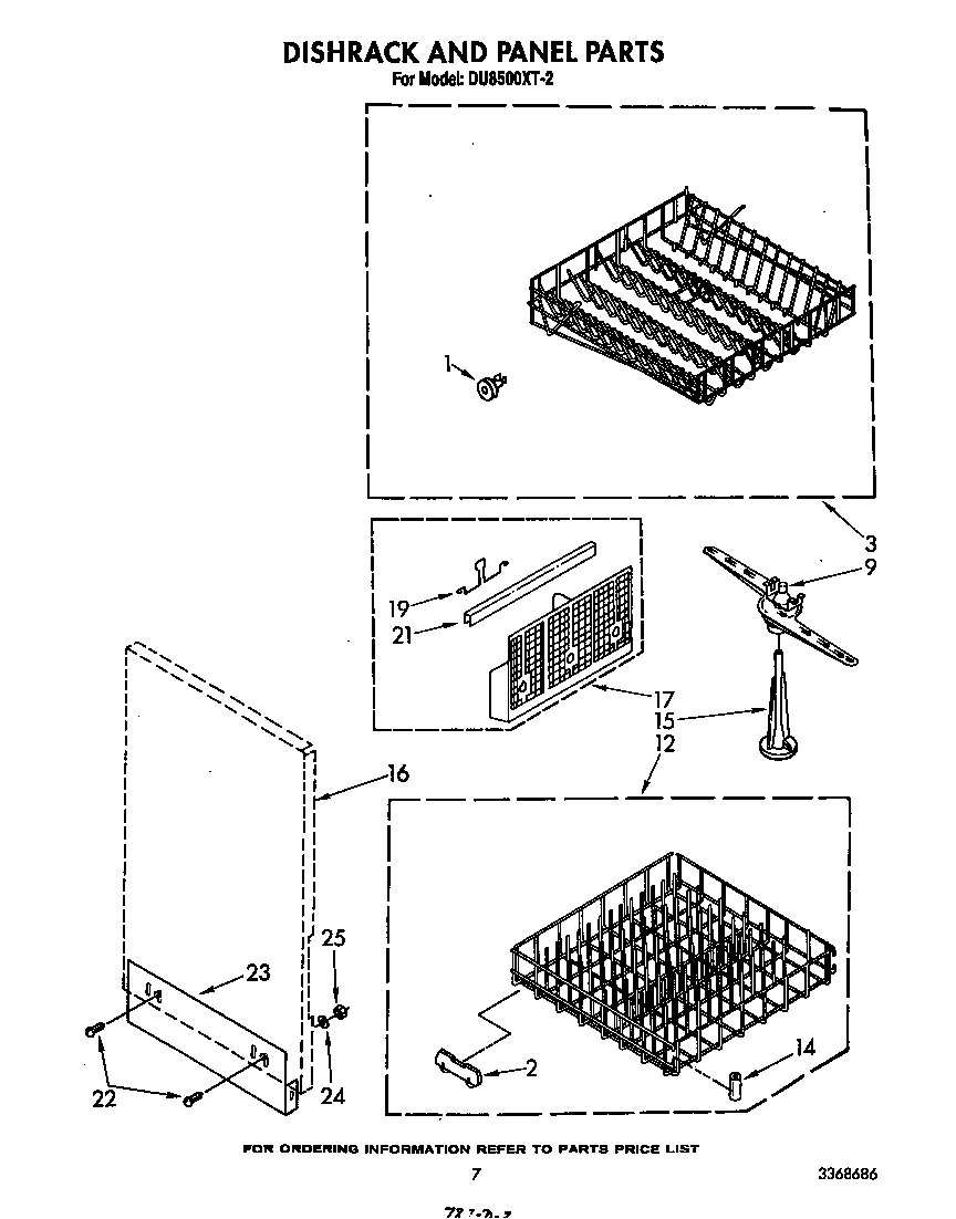 Dishrack and panel