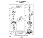 Whirlpool DU8550XT1 pump and motor diagram