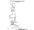 Whirlpool DU8700XT2 heater, pump and lower spray arm diagram
